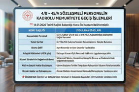 Sağlık Bakanlığı 4B ve 45A Sözleşmeli Personel Kadroya Geçiş Kılavuzu 2026