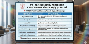 Sağlık Bakanlığı 4B ve 45A Sözleşmeli Personel Kadroya Geçiş Kılavuzu 2026